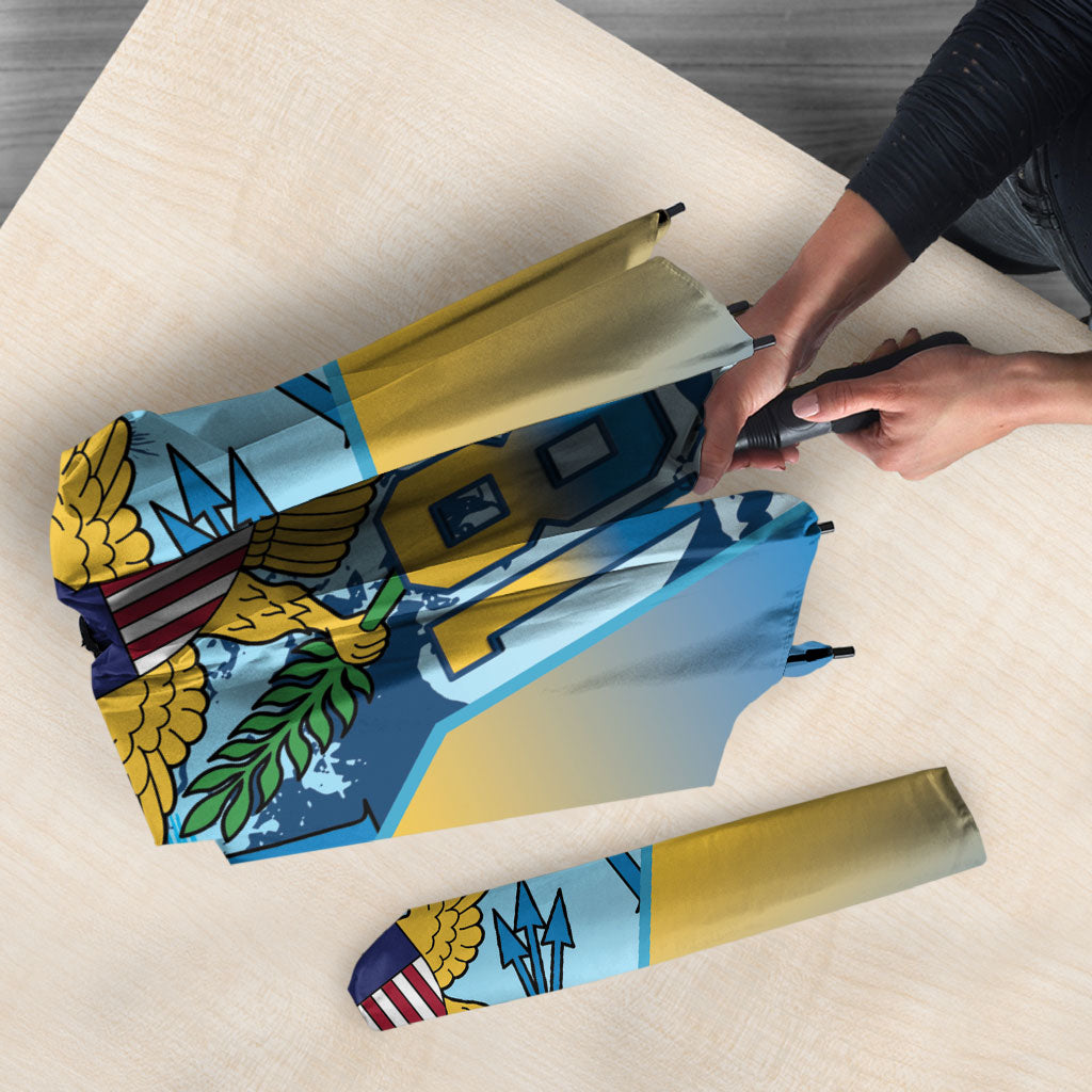 US Virgin Islands Independence Day Umbrella 1848 Proud Palm Tropical Style