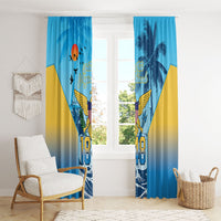 US Virgin Islands Independence Day Window Curtain 1848 Proud Palm Tropical Style