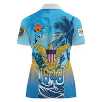 US Virgin Islands Independence Day Personalized Women Polo Shirt 1848 Proud Palm Tropical Style