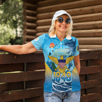 US Virgin Islands Independence Day Personalized Women Polo Shirt 1848 Proud Palm Tropical Style
