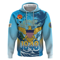 US Virgin Islands Independence Day Personalized Zip Hoodie 1848 Proud Palm Tropical Style