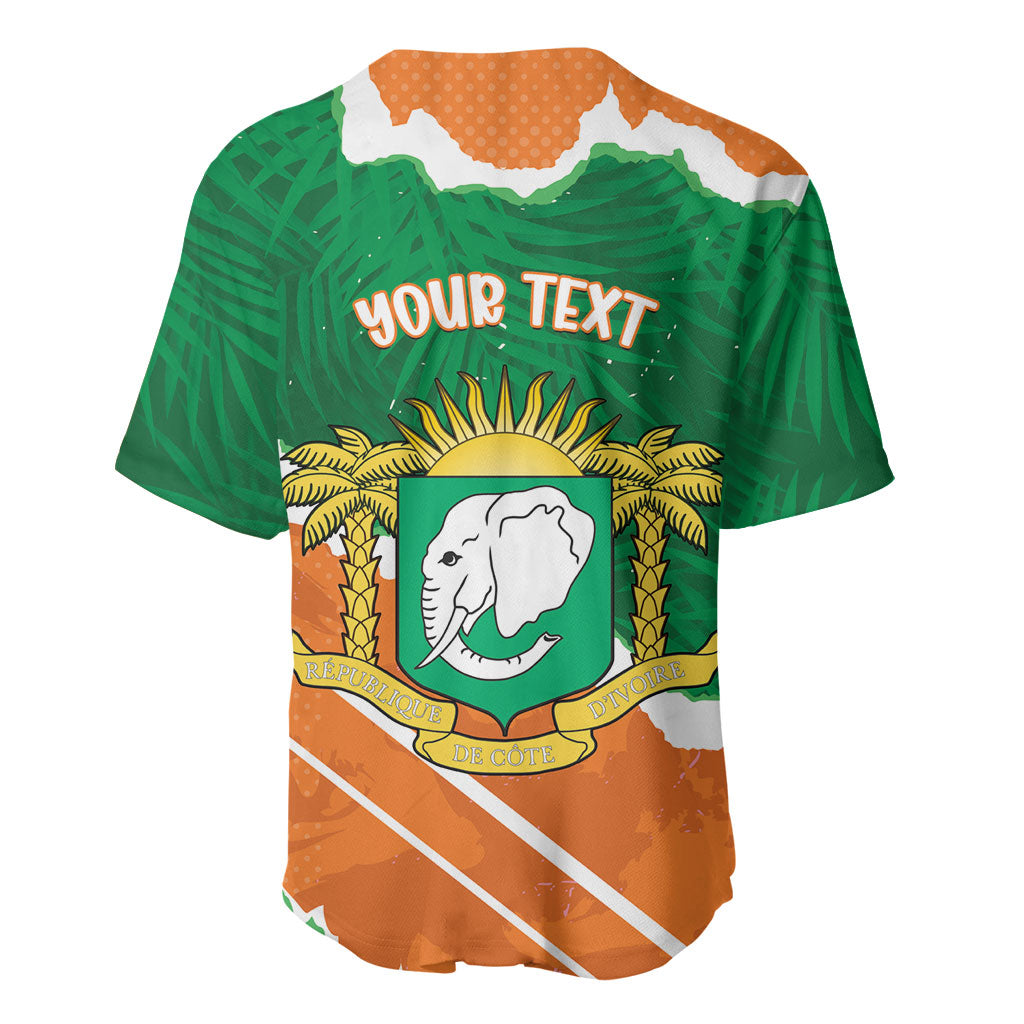 Cote d'Ivoire Independence Day Personalized Baseball Jersey 1960 Proud Coat Of Arms Grunge Style