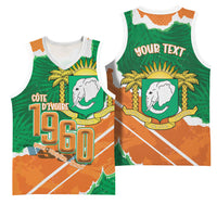 Cote d'Ivoire Independence Day Personalized Basketball Jersey 1960 Proud Coat Of Arms Grunge Style