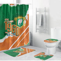 Cote d'Ivoire Independence Day Bathroom Set 1960 Proud Coat Of Arms Grunge Style