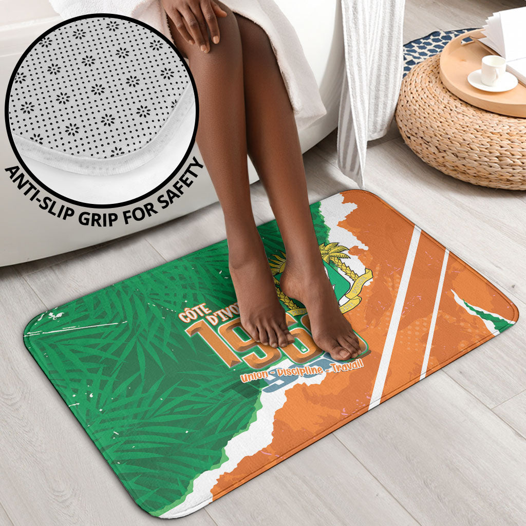 Cote d'Ivoire Independence Day Bathroom Set 1960 Proud Coat Of Arms Grunge Style