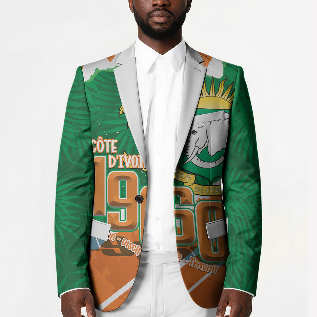 Cote d'Ivoire Independence Day Personalized Blazer 1960 Proud Coat Of Arms Grunge Style