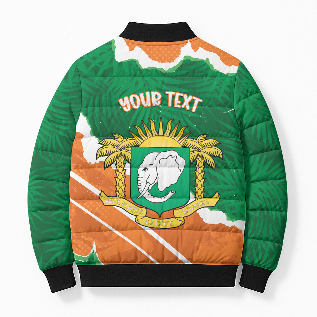 Cote d'Ivoire Independence Day Personalized Bomber Puffer Jacket 1960 Proud Coat Of Arms Grunge Style