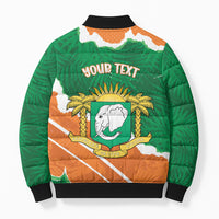 Cote d'Ivoire Independence Day Personalized Bomber Puffer Jacket 1960 Proud Coat Of Arms Grunge Style