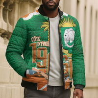 Cote d'Ivoire Independence Day Personalized Bomber Puffer Jacket 1960 Proud Coat Of Arms Grunge Style