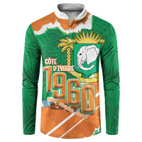 Cote d'Ivoire Independence Day Personalized Button Sweatshirt 1960 Proud Coat Of Arms Grunge Style