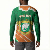 Cote d'Ivoire Independence Day Personalized Button Sweatshirt 1960 Proud Coat Of Arms Grunge Style