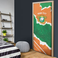 Cote d'Ivoire Independence Day Personalized Door Cover 1960 Proud Coat Of Arms Grunge Style