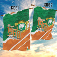 Cote d'Ivoire Independence Day Garden Flag 1960 Proud Coat Of Arms Grunge Style