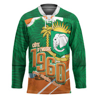 Cote d'Ivoire Independence Day Personalized Hockey Jersey 1960 Proud Coat Of Arms Grunge Style