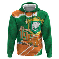 Cote d'Ivoire Independence Day Personalized Hoodie 1960 Proud Coat Of Arms Grunge Style