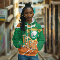 Cote d'Ivoire Independence Day Personalized Hoodie 1960 Proud Coat Of Arms Grunge Style