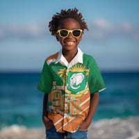 Cote d'Ivoire Independence Day Personalized Kid Hawaiian Shirt 1960 Proud Coat Of Arms Grunge Style
