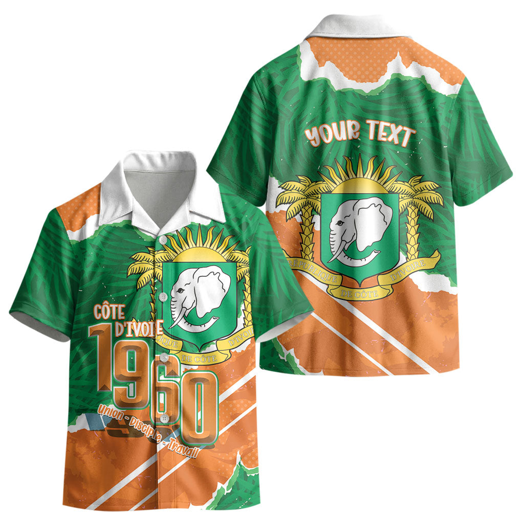 Cote d'Ivoire Independence Day Personalized Kid Hawaiian Shirt 1960 Proud Coat Of Arms Grunge Style LT14