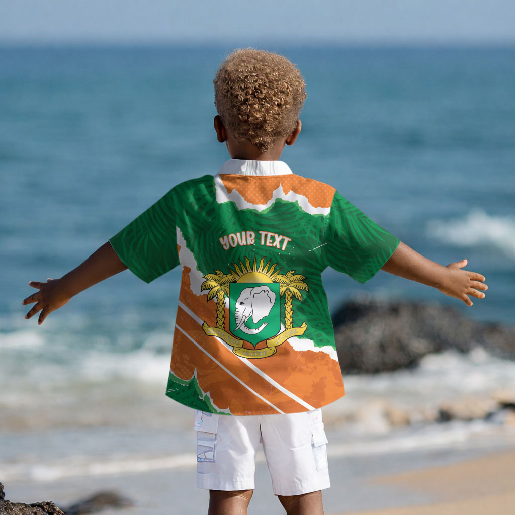 Cote d'Ivoire Independence Day Personalized Kid Hawaiian Shirt 1960 Proud Coat Of Arms Grunge Style LT14