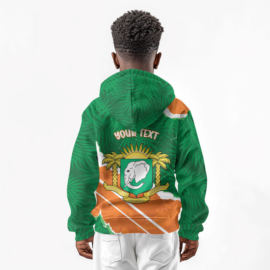 Cote d'Ivoire Independence Day Personalized Kid Hoodie 1960 Proud Coat Of Arms Grunge Style