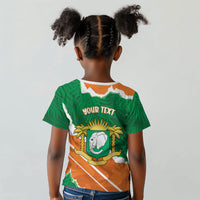 Cote d'Ivoire Independence Day Personalized Kid T shirt 1960 Proud Coat Of Arms Grunge Style