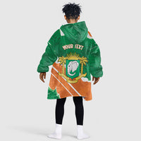 Cote d'Ivoire Independence Day Personalized Kid Wearable Blanket Hoodie 1960 Proud Coat Of Arms Grunge Style