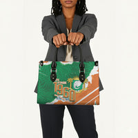Cote d'Ivoire Independence Day Leather Bag 1960 Proud Coat Of Arms Grunge Style
