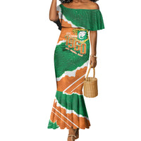 Cote d'Ivoire Independence Day Personalized Mermaid Dress 1960 Proud Coat Of Arms Grunge Style