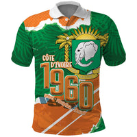 Cote d'Ivoire Independence Day Personalized Polo Shirt 1960 Proud Coat Of Arms Grunge Style
