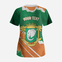 Cote d'Ivoire Independence Day Personalized Scrub Top 1960 Proud Coat Of Arms Grunge Style