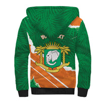 Cote d'Ivoire Independence Day Personalized Sherpa Hoodie 1960 Proud Coat Of Arms Grunge Style