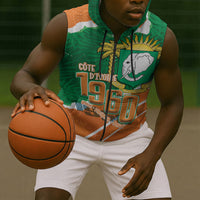Cote d'Ivoire Independence Day Personalized Sleeveless Zip Hoodie 1960 Proud Coat Of Arms Grunge Style