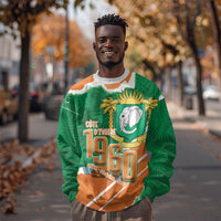 Cote d'Ivoire Independence Day Personalized Sweatshirt 1960 Proud Coat Of Arms Grunge Style