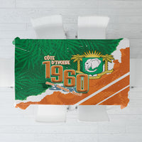 Cote d'Ivoire Independence Day Tablecloth 1960 Proud Coat Of Arms Grunge Style