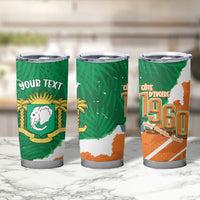 Cote d'Ivoire Independence Day Personalized Tumbler Cup 1960 Proud Coat Of Arms Grunge Style