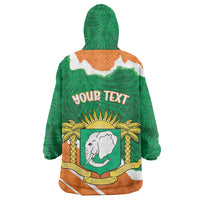 Cote d'Ivoire Independence Day Personalized Wearable Blanket Hoodie 1960 Proud Coat Of Arms Grunge Style