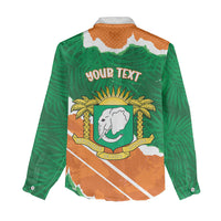 Cote d'Ivoire Independence Day Personalized Women Casual Shirt 1960 Proud Coat Of Arms Grunge Style