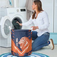 Custom Netherlands 2026 Football Laundry Basket Go Oranje Majestic Lion