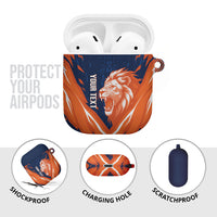 Custom Netherlands 2026 Football AirPods Case Go Oranje Majestic Lion