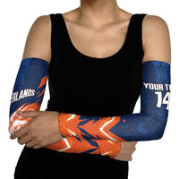Custom Netherlands 2026 Football Arm Sleeves Go Oranje Majestic Lion
