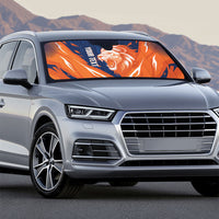 Custom Netherlands 2026 Football Auto Sun Shade Go Oranje Majestic Lion