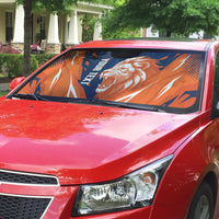 Custom Netherlands 2026 Football Auto Sun Shade Go Oranje Majestic Lion