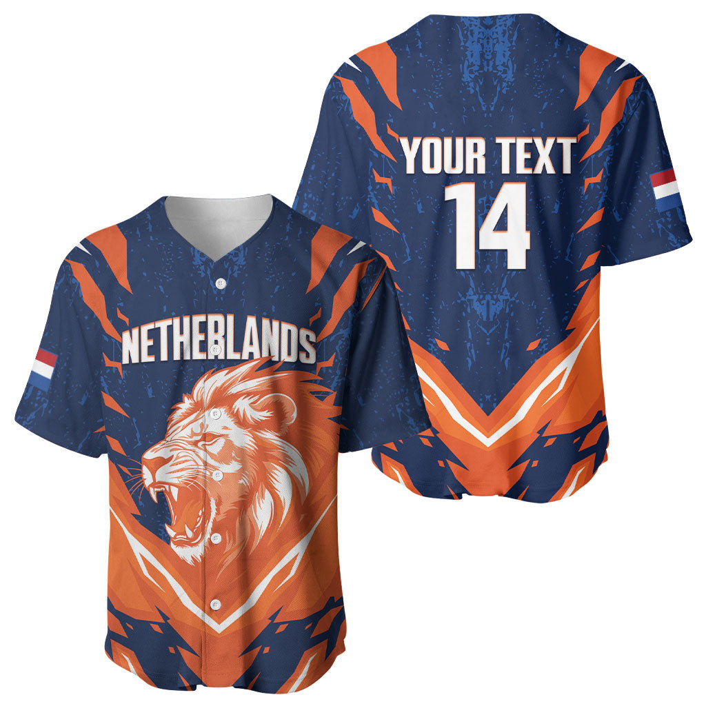 Custom Netherlands 2026 Football Baseball Jersey Go Oranje Majestic Lion