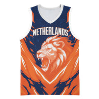 Custom Netherlands 2026 Football Basketball Jersey Go Oranje Majestic Lion