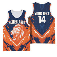 Custom Netherlands 2026 Football Basketball Jersey Go Oranje Majestic Lion
