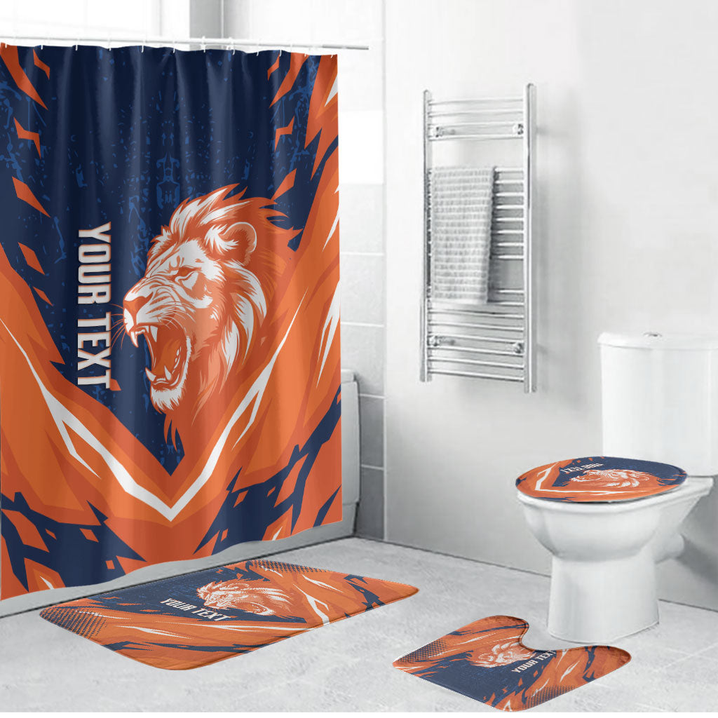 Custom Netherlands 2026 Football Bathroom Set Go Oranje Majestic Lion