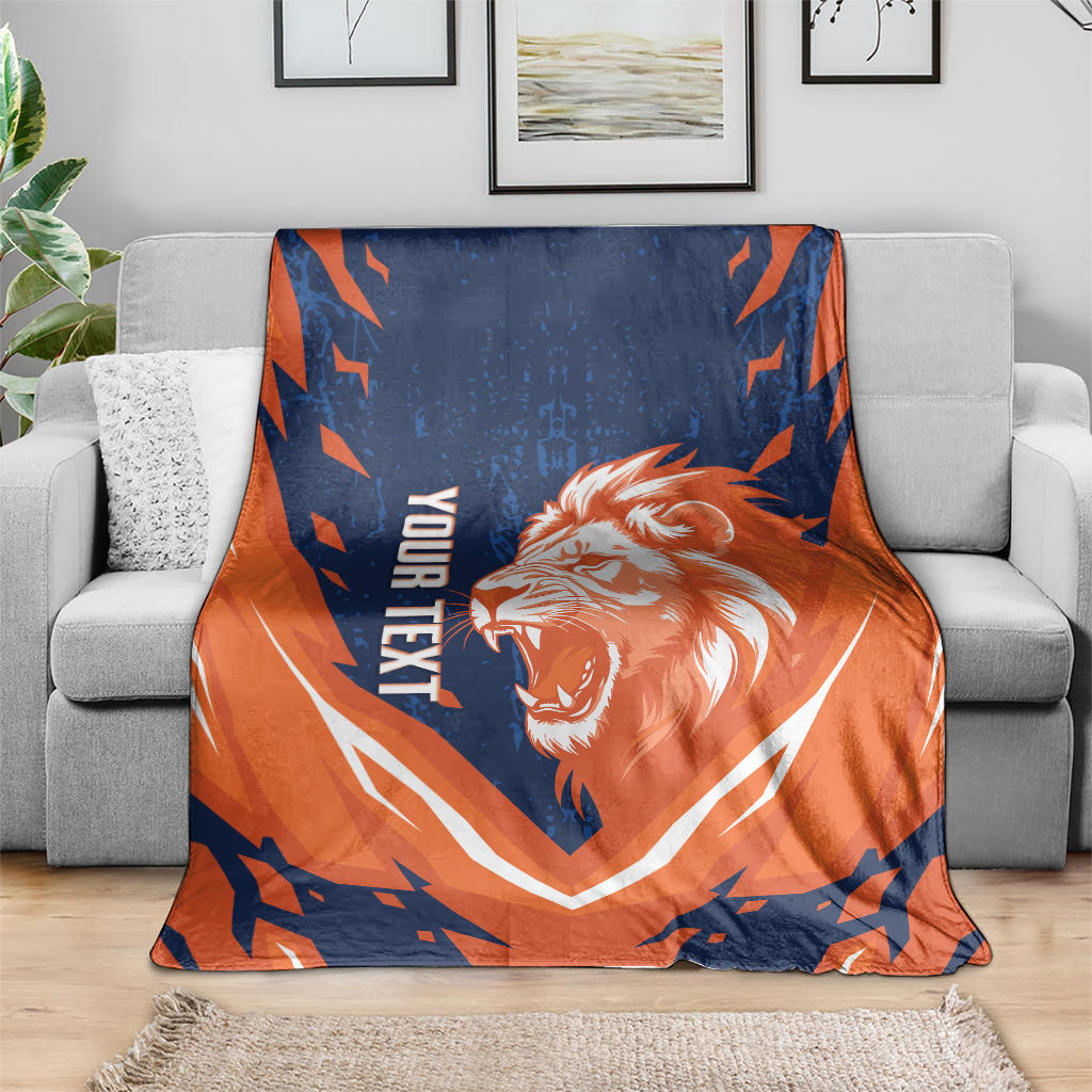 Custom Netherlands 2026 Football Blanket Go Oranje Majestic Lion