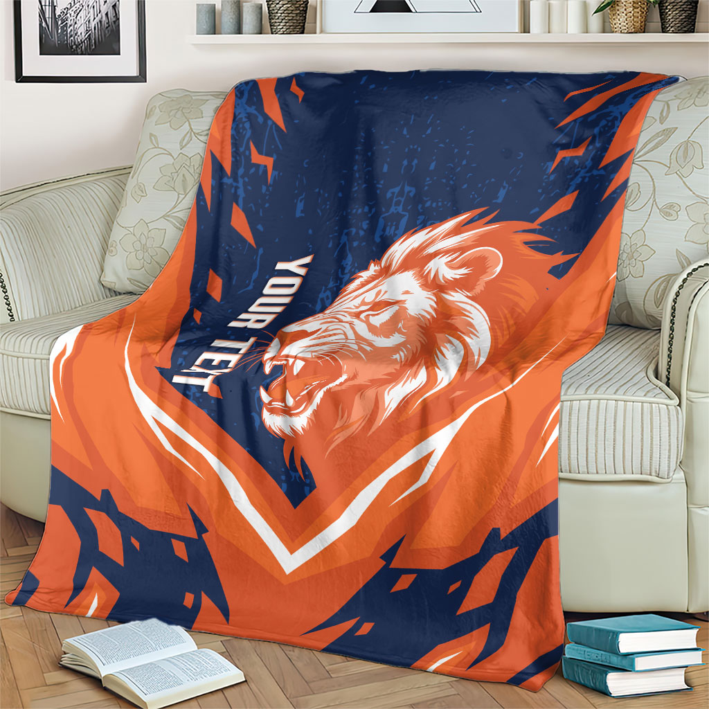 Custom Netherlands 2026 Football Blanket Go Oranje Majestic Lion