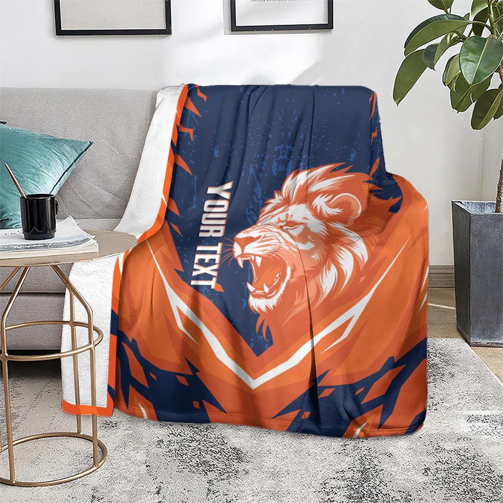 Custom Netherlands 2026 Football Blanket Go Oranje Majestic Lion