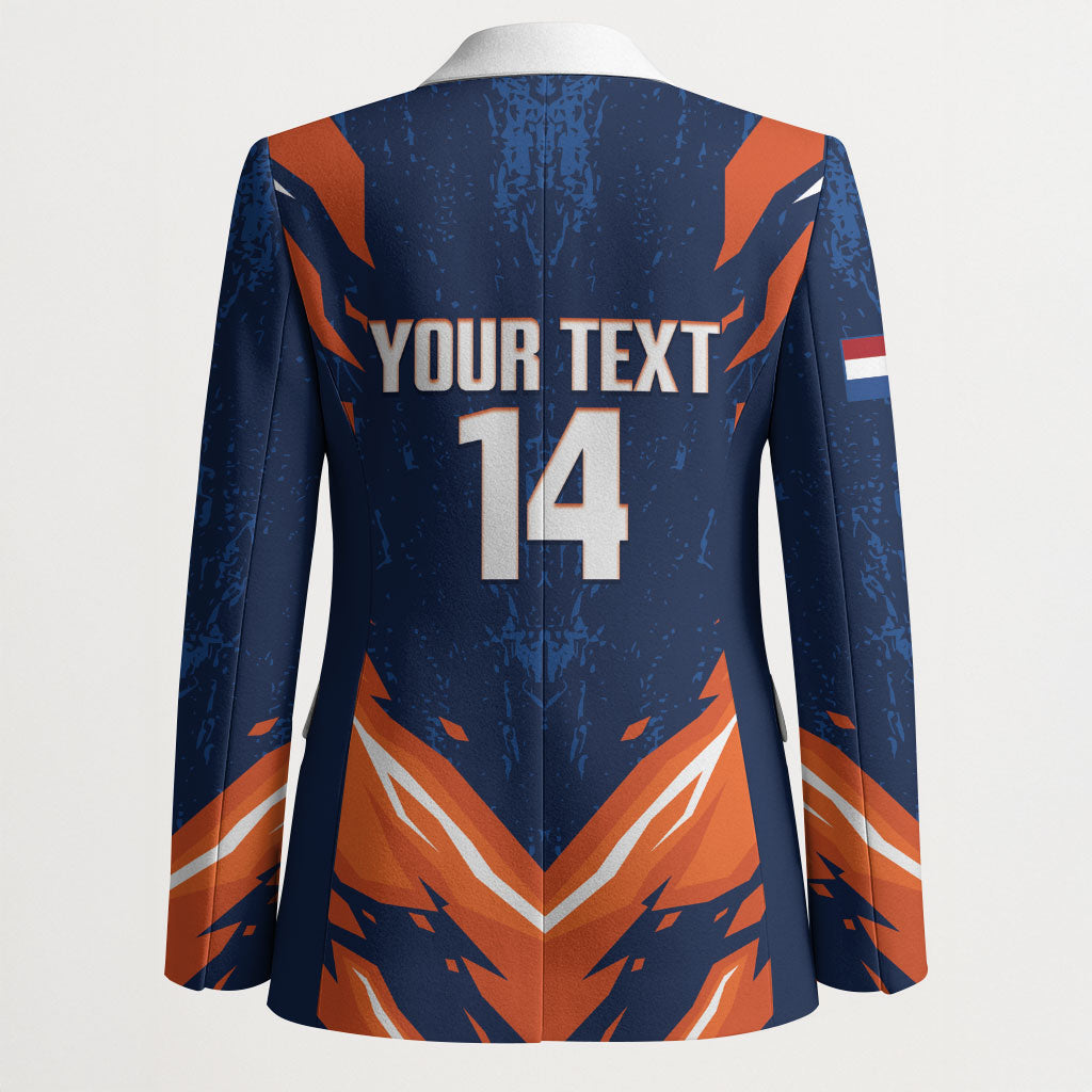 Custom Netherlands 2026 Football Blazer Go Oranje Majestic Lion